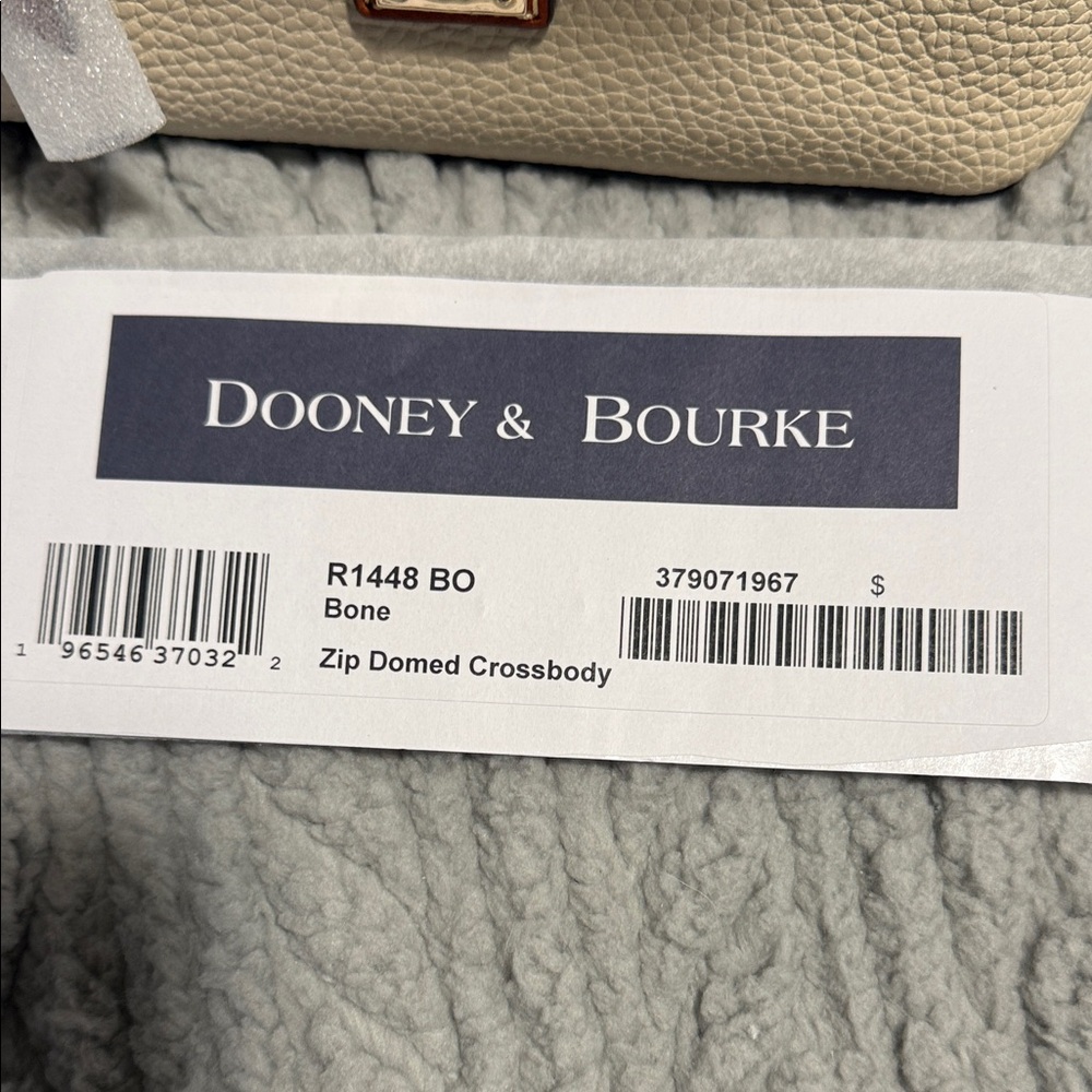 Dooney & Bourke Bone Pebbled Leather Zip Crossbody with Gold Hardware - Picture 6 of 6